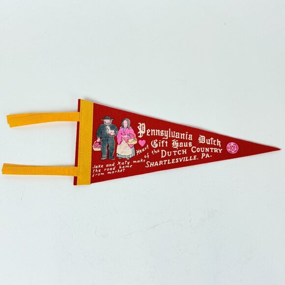 Vintage Amish Country & Pennsylvania Dutch Felt Pennants Collectible Decor - Picture 3 of 10